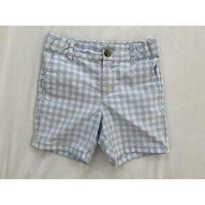 Janie and Jack boys size 4T blue and white plaid shorts
